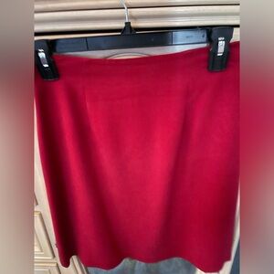 Ann Taylor Silk Red Skirt